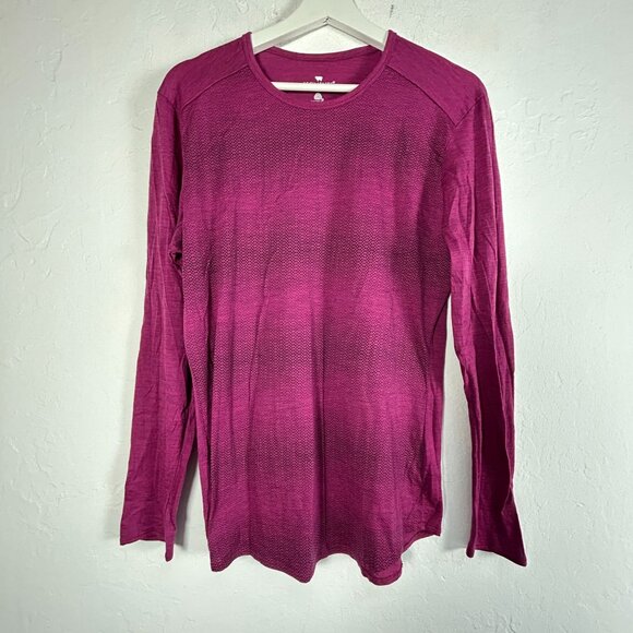 Segments Womens Long Sleeve Merino Wool Base Layer Top Large Pullover Crew Neck - Picture 1 of 8